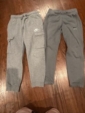 Nike Boys Grey & Charcoal Jogger Sweatpants Duo